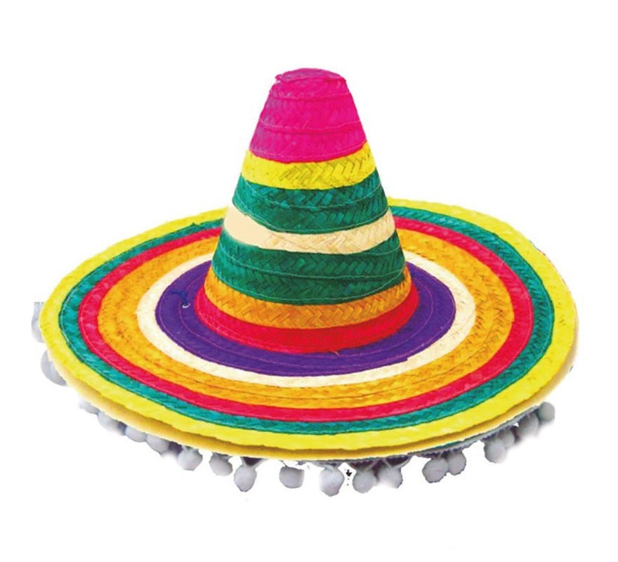Sombrero messicano multicolor per adulto