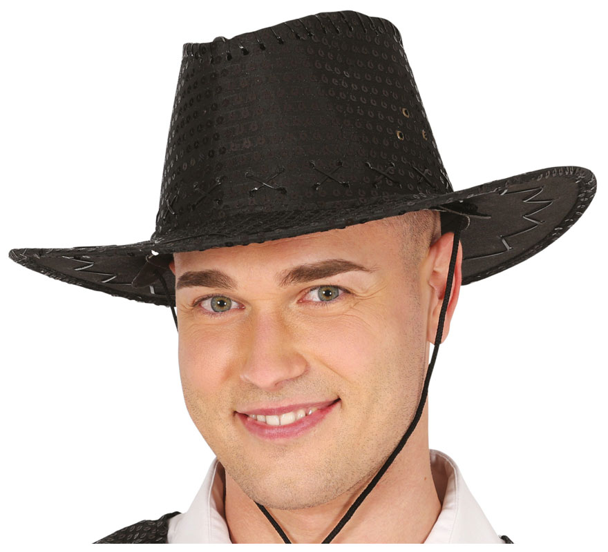 Adult Cowboy Hat with Sequins in Various Colors
