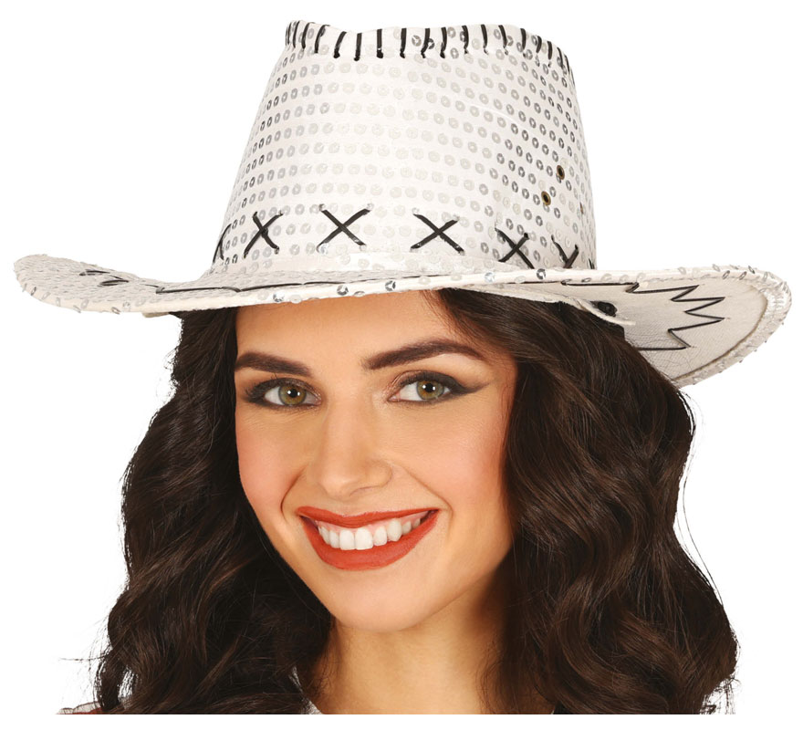 Adult Cowboy Hat with Sequins in Various Colors