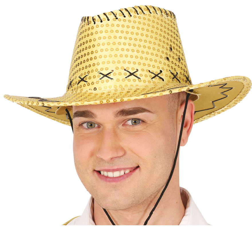 Adult Cowboy Hat with Sequins in Various Colors