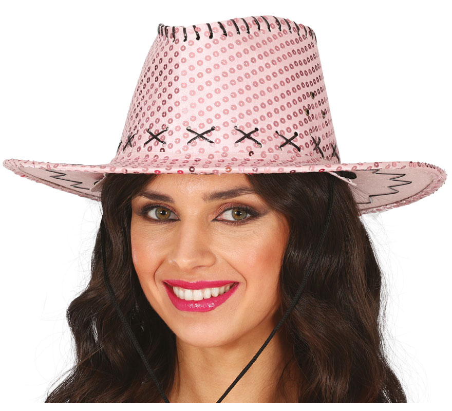 Adult Cowboy Hat with Sequins in Various Colors