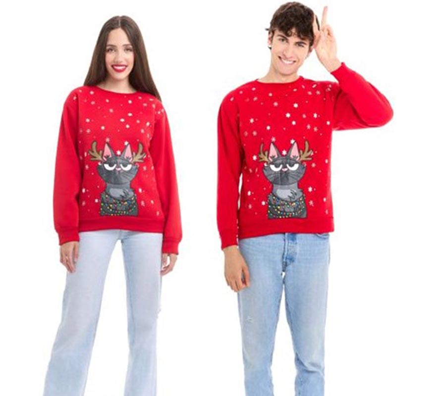 Sudadera Gato Navideño para adulto