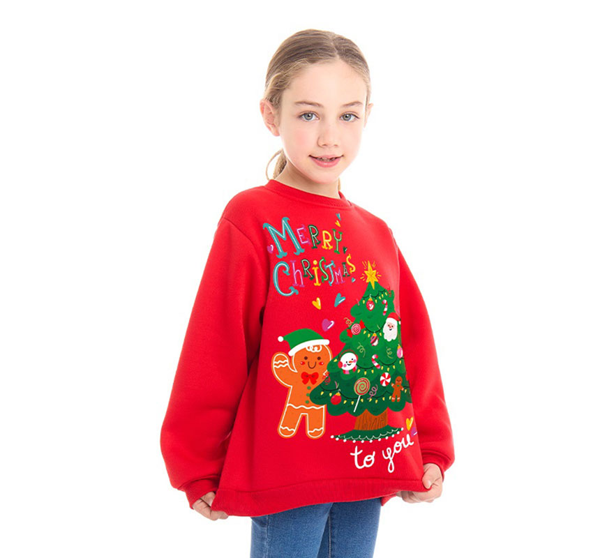 Sudadera Merry Christmas para niños