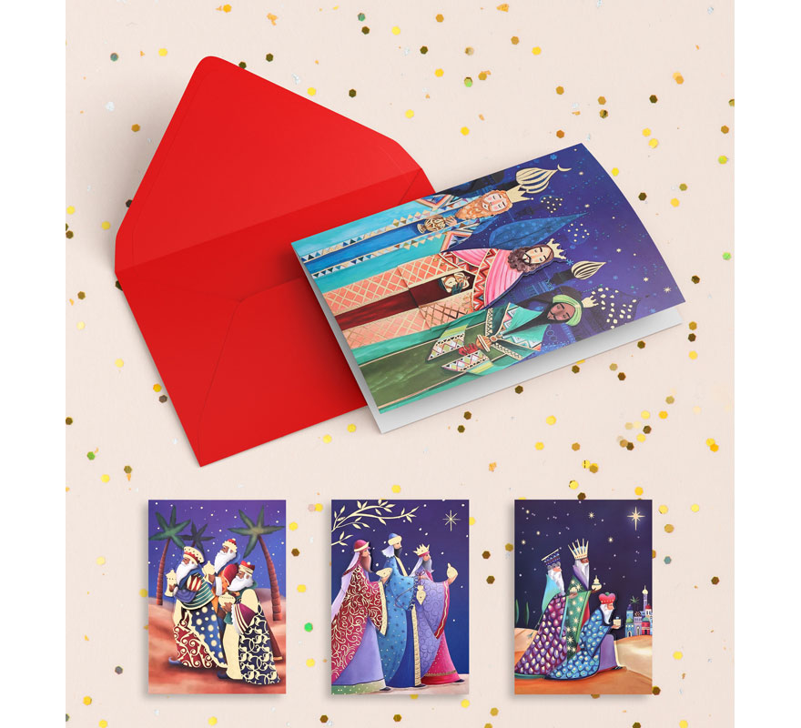 Tarjeta Navidad Reyes Magos