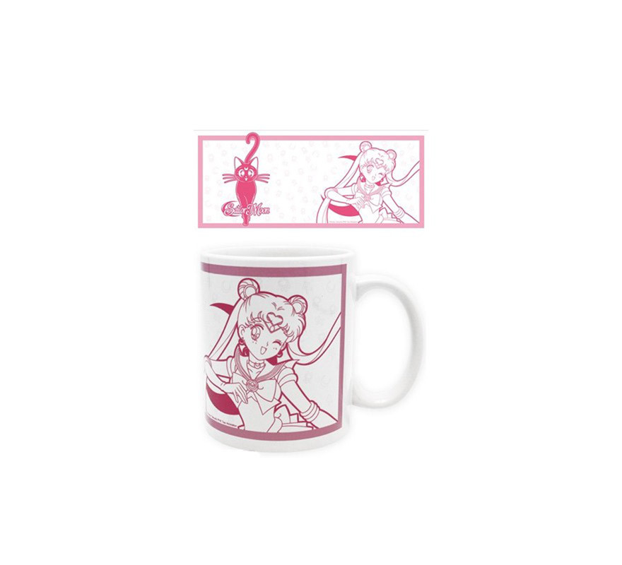 Luna and Bunny Pink Sailor Moon Mug