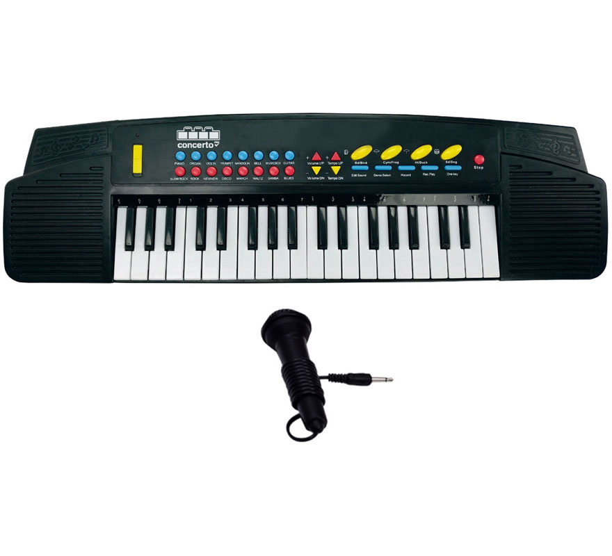 Teclado Electrónico de 37 Teclas con Micrófono USB y Función Profesor