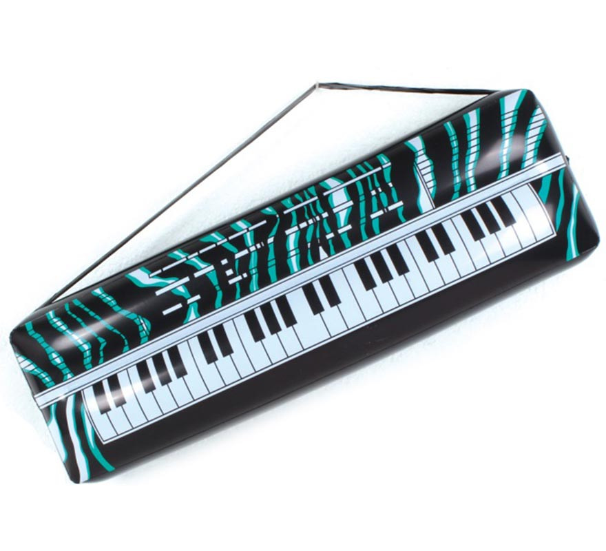 70 cm black and blue inflatable keyboard