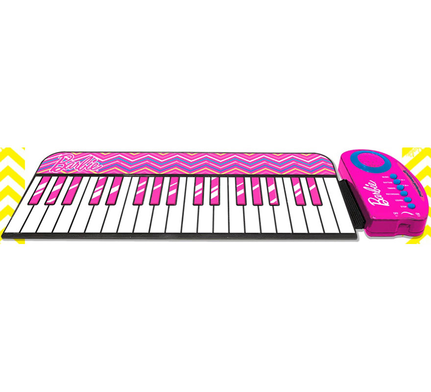 Teclado Musical Electrónico Flexible Barbie de 37 Teclas