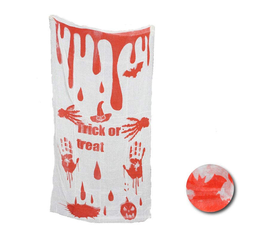 Trick or Treat Fabric with Decorative Fake Blood 0.8x1.55m