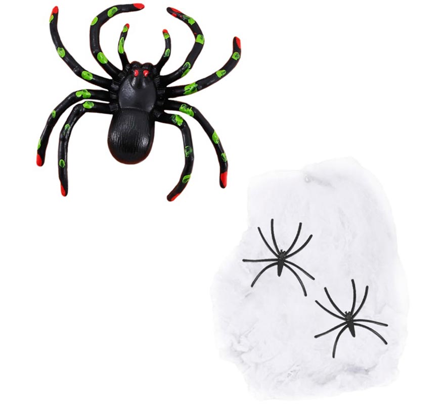 White Cobweb with Spiders
