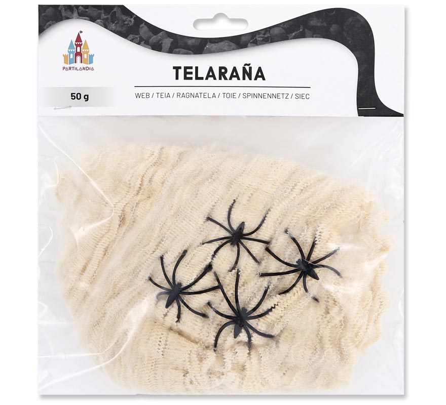 50g Aged White Spider Web
