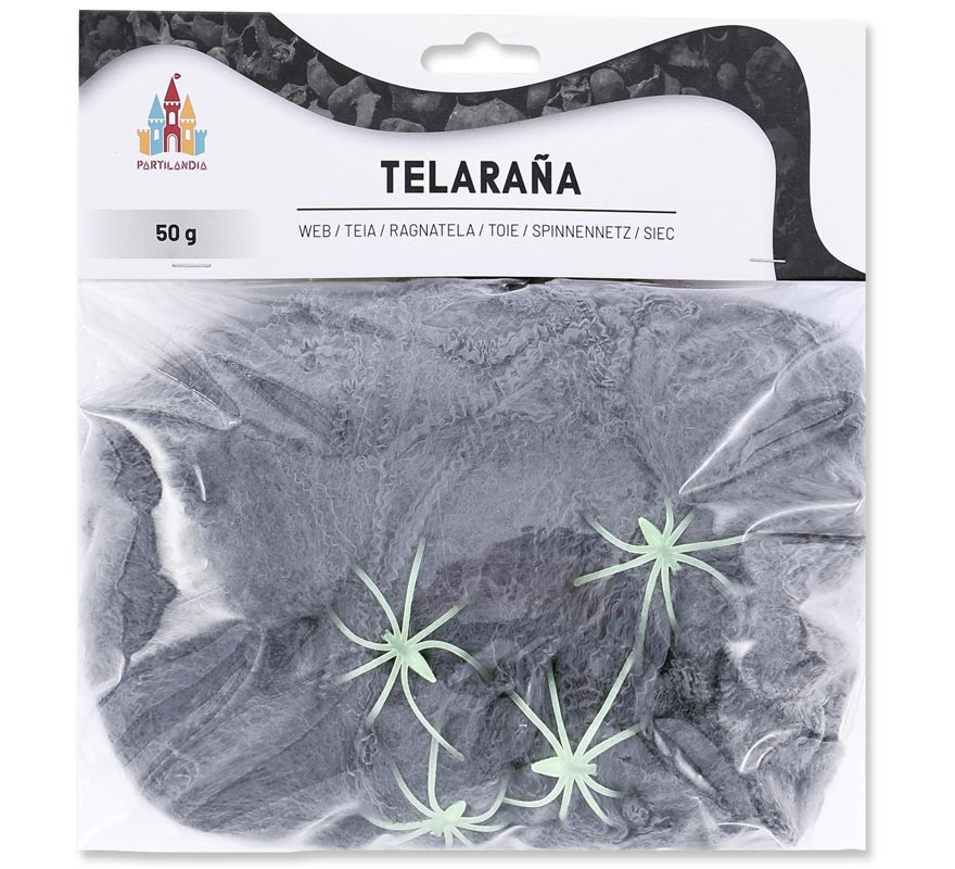 50g grey spider web.