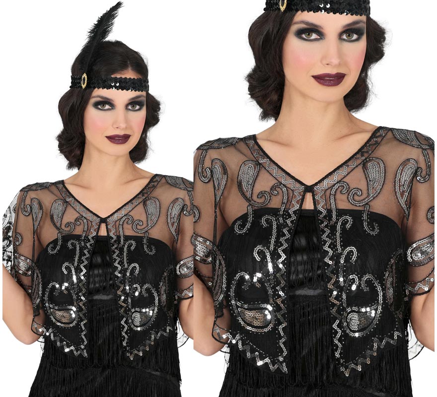 Top Charleston Transparente con Lentejuelas para mujer