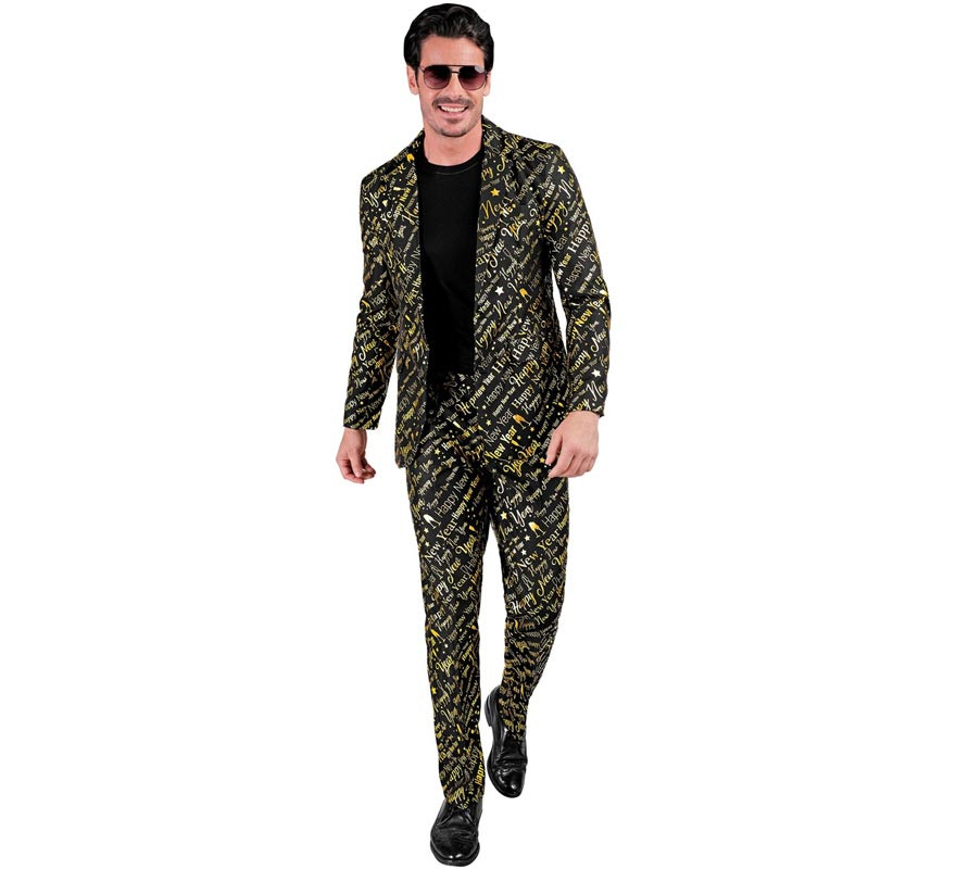 Men's Black and Gold New Year's Fun Suit