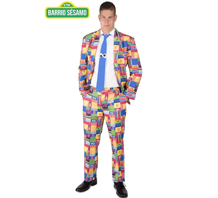 Multicolor Sesame Street Funny Costume for Men