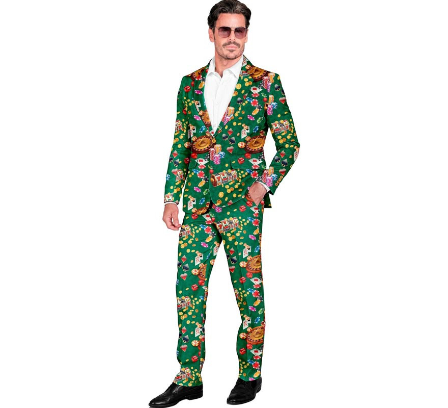 Men's Casino Green Party Funny Suit