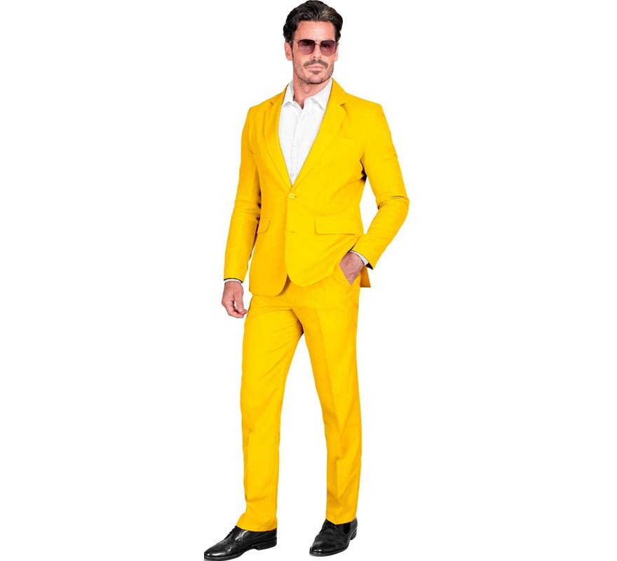 Funny elegant Mr. yellow suit for men