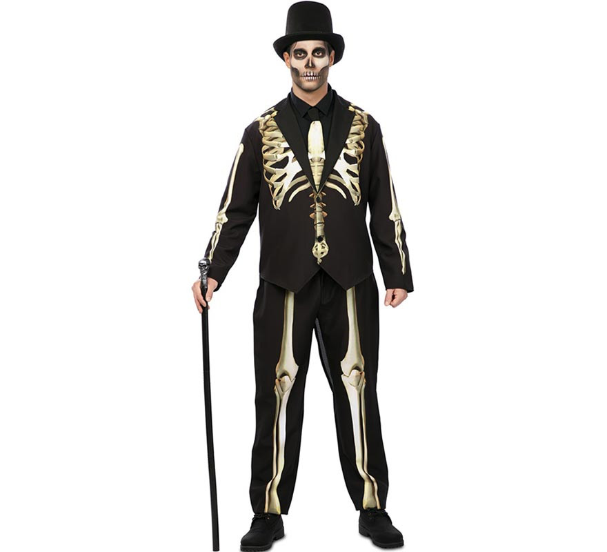 Funny Skeleton Costume with Distressed Effect for Men