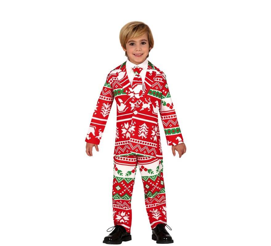 Costume rosso di Natale divertente per bambini