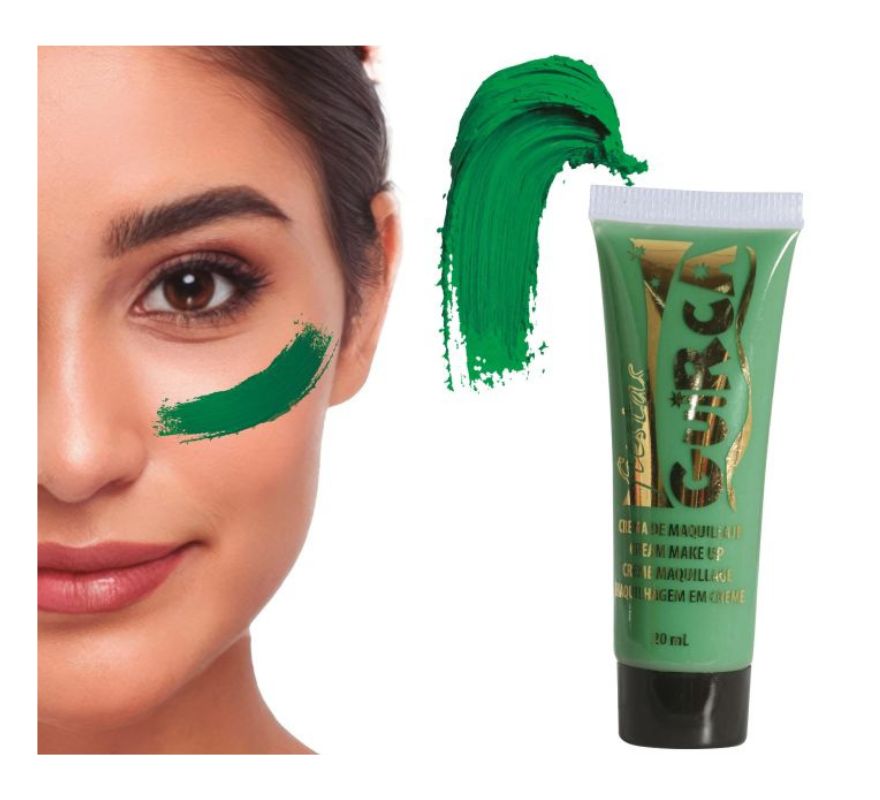 Tubo de 20 ml de maquiagem em creme várias cores.