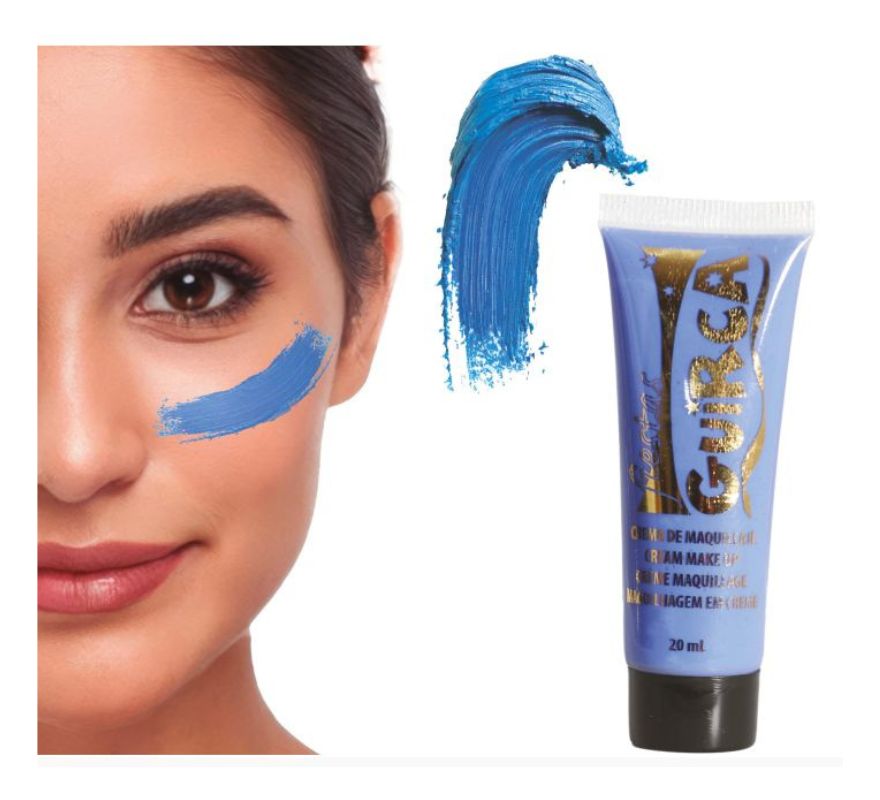 Tubo de 20 ml de maquiagem em creme várias cores.