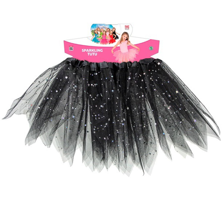Tutu brilhante de 30 cm para meninas em várias cores