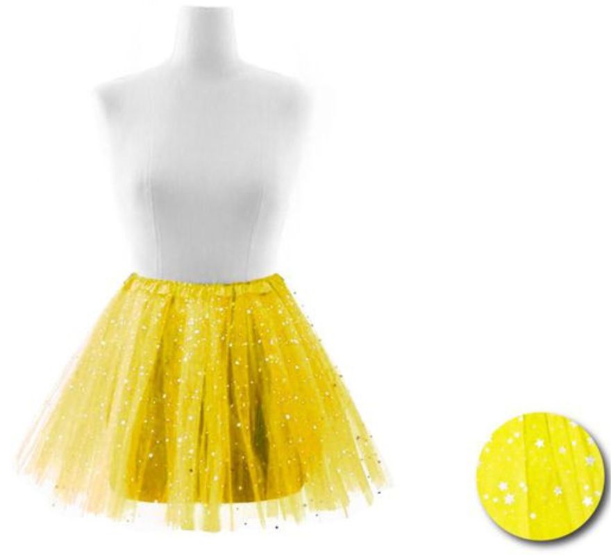 Tutu de estrelas em várias cores para mulher 40 cm