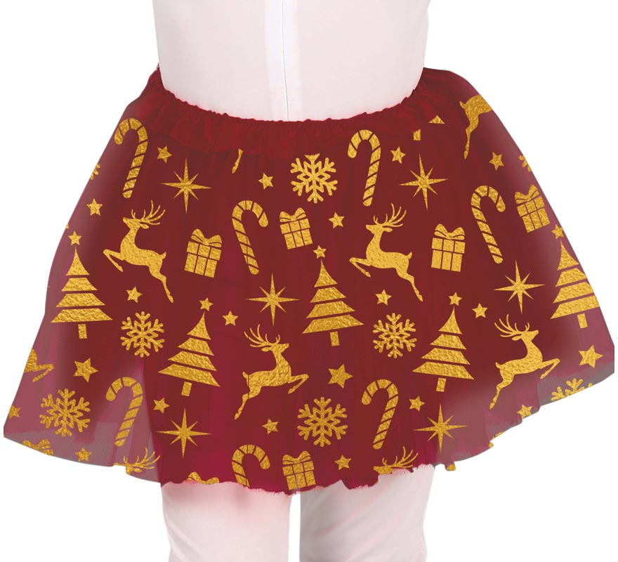 Tutu de Natal Marrom de 30 cm para Crianças