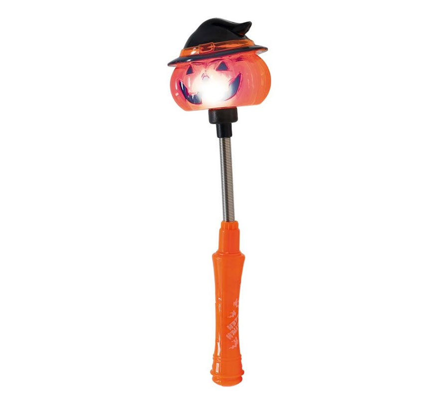 Lanterna Zucca Decorativa 10 Cm Con Luce - Per Halloween E Festa A Tema
