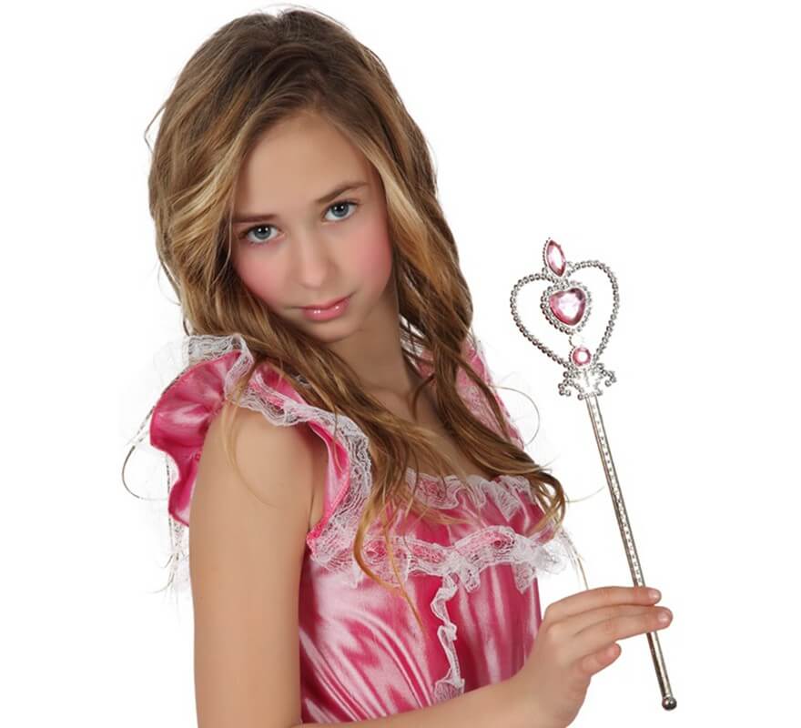 Silver Princess Wand with Heart