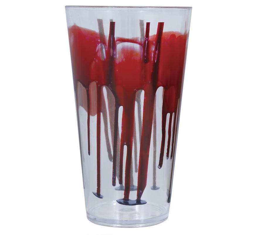 15 cm Transparent Glass with Blood