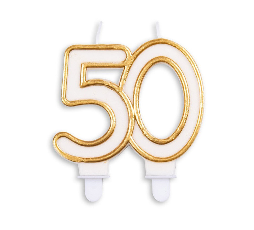 Velas para 50 Aniversario - Vela 50 Aniversario Bodas de Oro