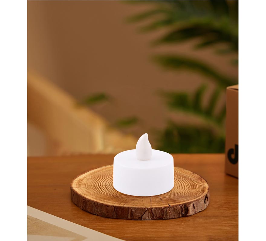 Vela de chá branca de 4 cm Vela de chá branca de 4 cm