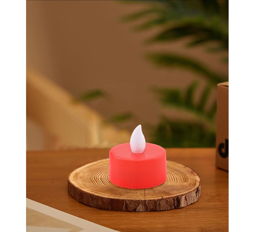Vela de chá vermelha de 4 cm Vela de chá vermelha de 4 cm