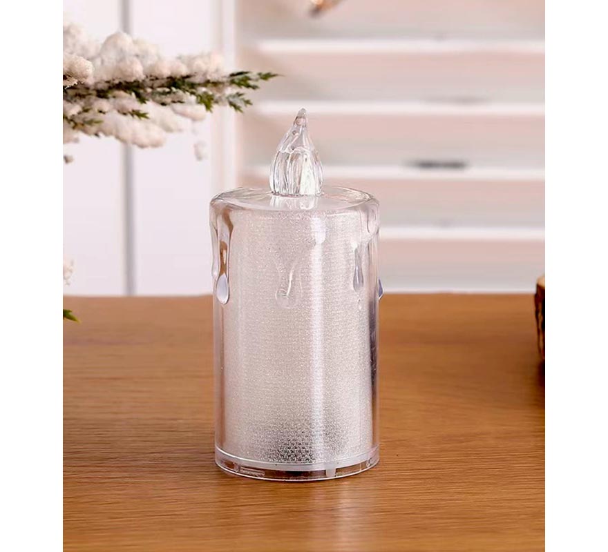 Vela de gotejamento transparente de 8 cm