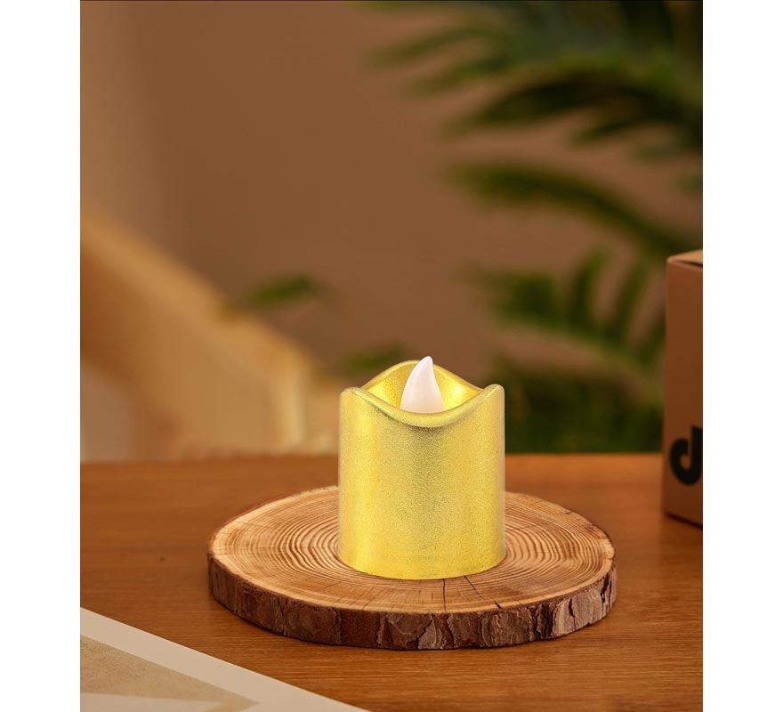 Vela metálica dourada de 4 cm