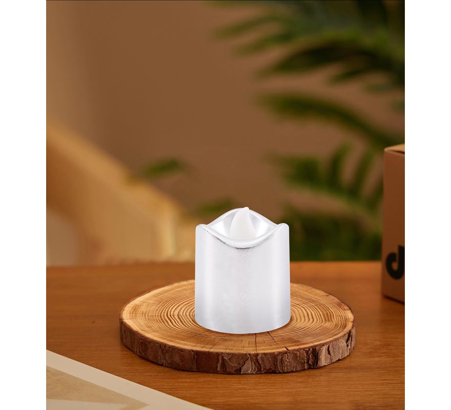 Vela metálica prateada de 4 cm Vela metálica prateada de 4 cm