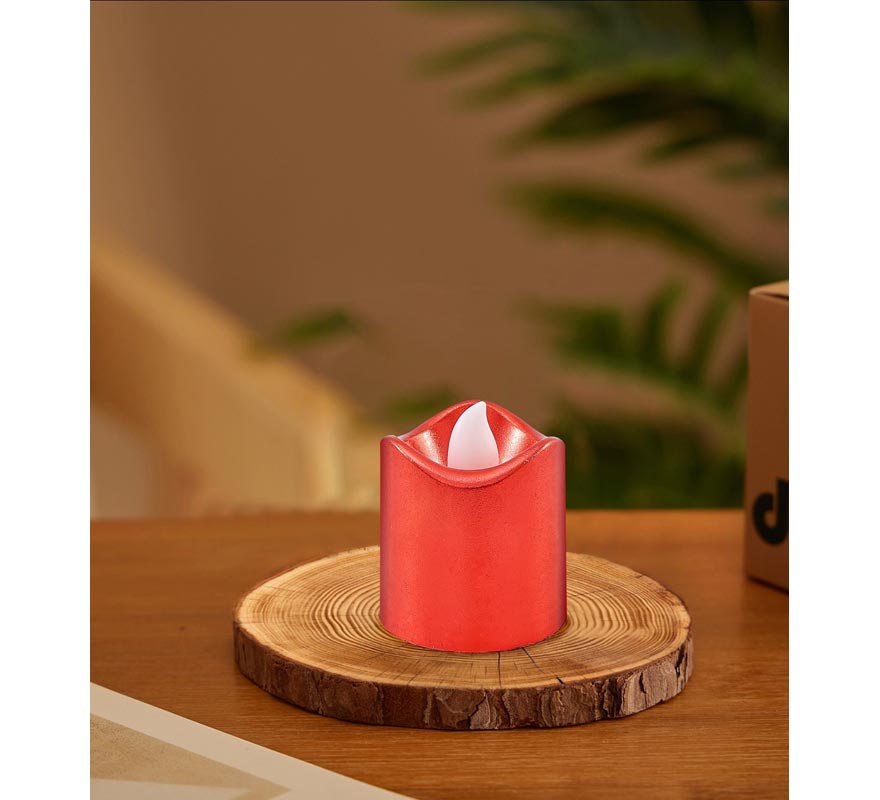 Vela metálica vermelha de 4 cm Vela metálica vermelha de 4 cm