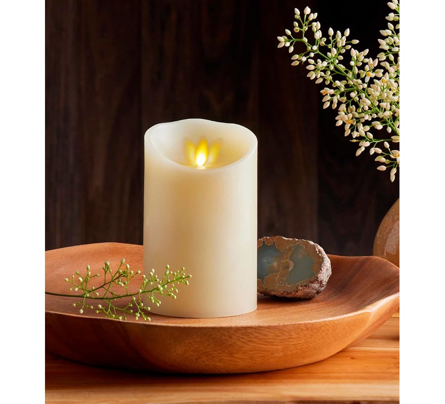 Vela oscilante branca de 10 cm