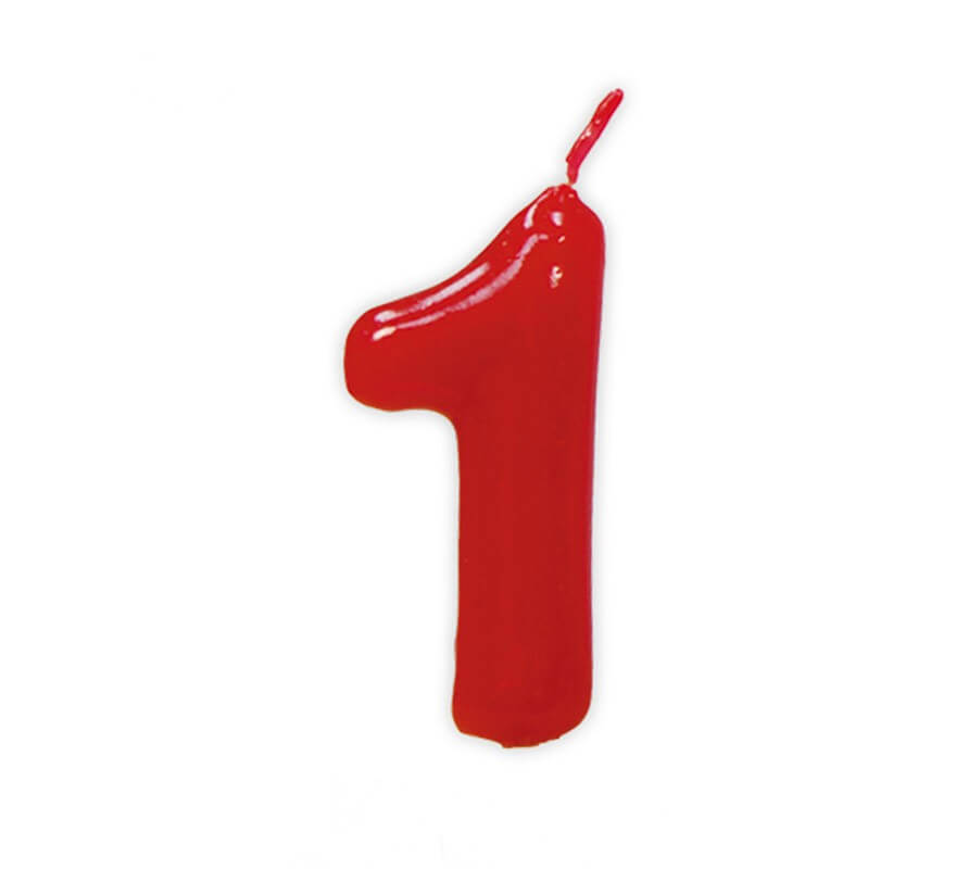 Vela Cumpleaños Número 1 Rojo Blanco (12 Unidades) con Ofertas en Carrefour