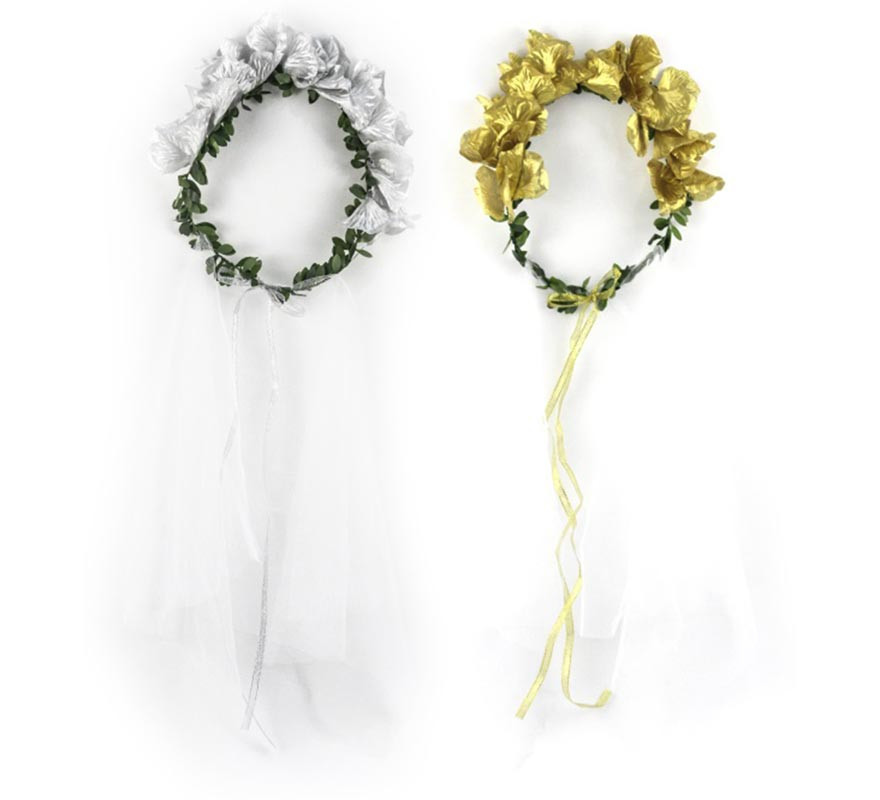 Veil with Flower Hoop in assorted colors