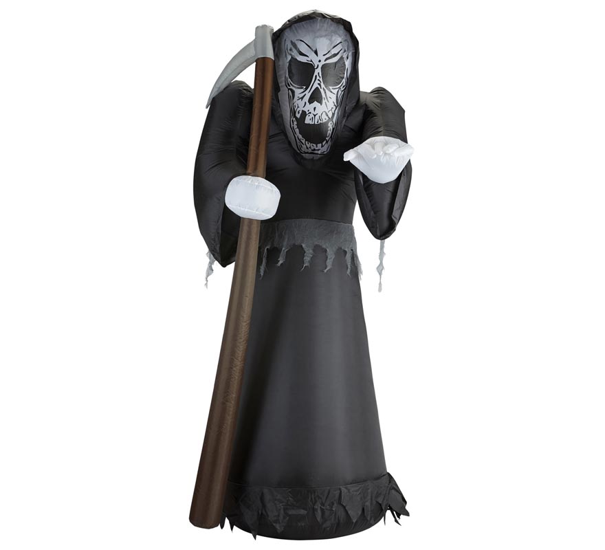 Morte Auto Inflável de Halloween com Iluminação de 122 cm