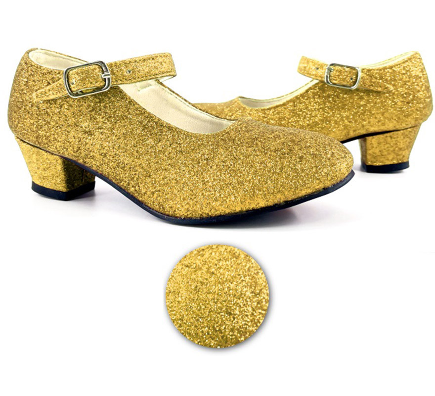 Zapatos de disfraz con glitter - Dorado/Princesas Disney - NIÑOS