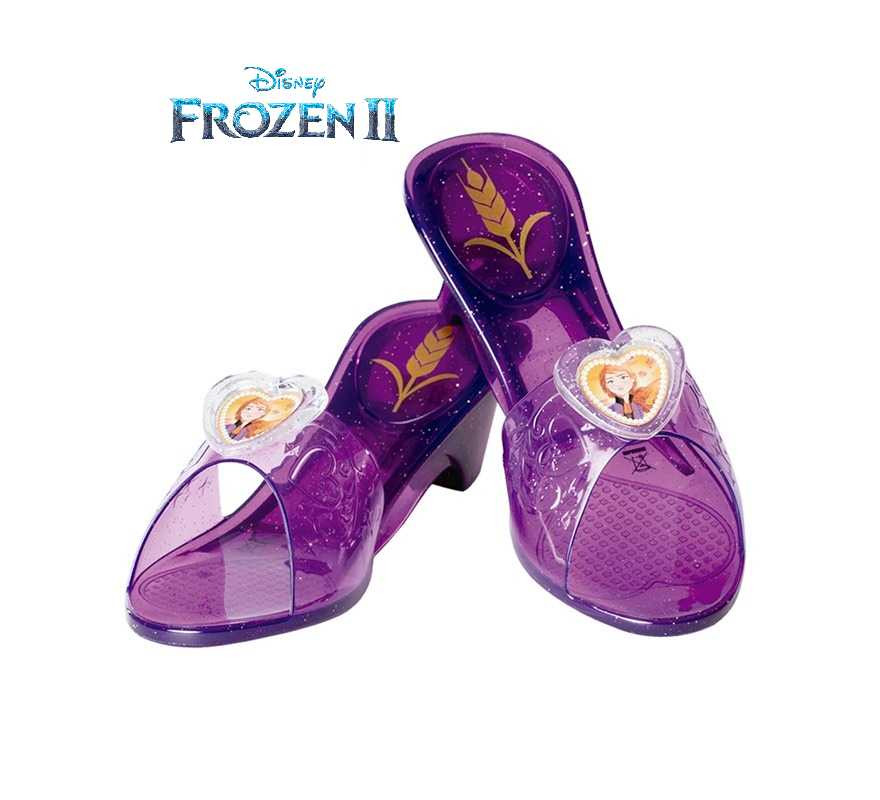 leyendo semáforo Aburrir Zapatos de Anna Morados con Luz de Frozen II para niña