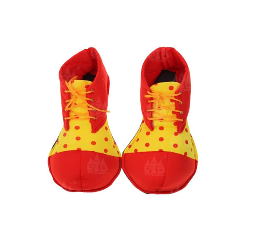 Zapatos de Payaso a Cuadros Infantil de 26 cm